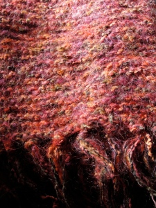Handmade knitted wool scarf